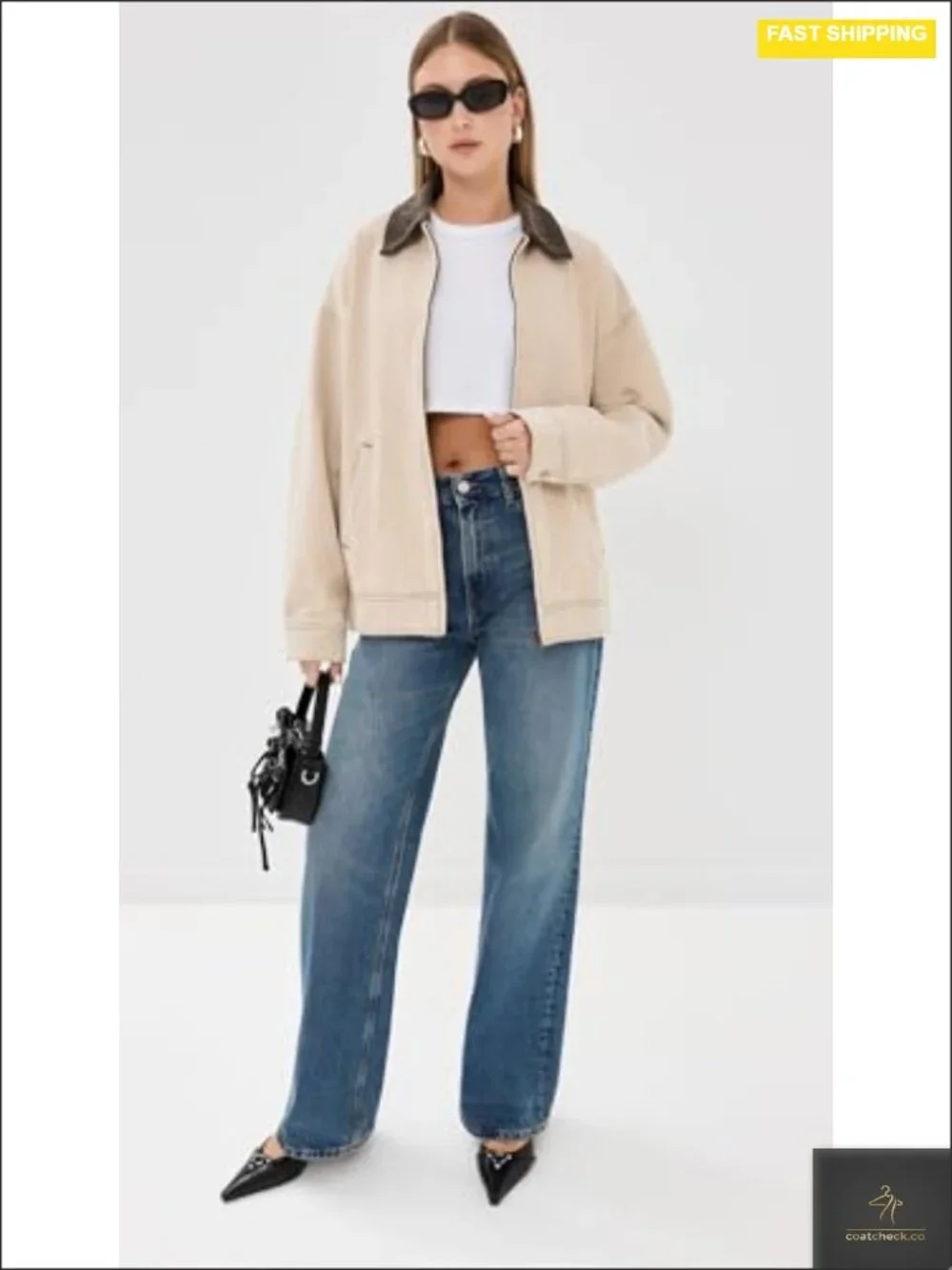 Heavyweight Canvas Barn Jacket with Corduroy Trim, Zip Front, Long Sleeve